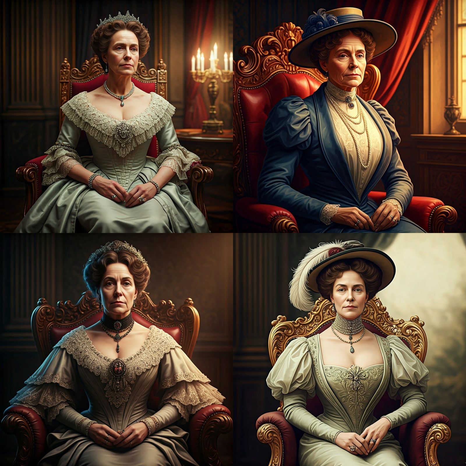 Aristocratic Lady Portrait as Digital Art