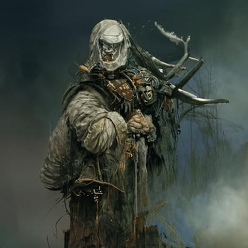 Viking Frost Giant Warrior in Dark Fantasy Style