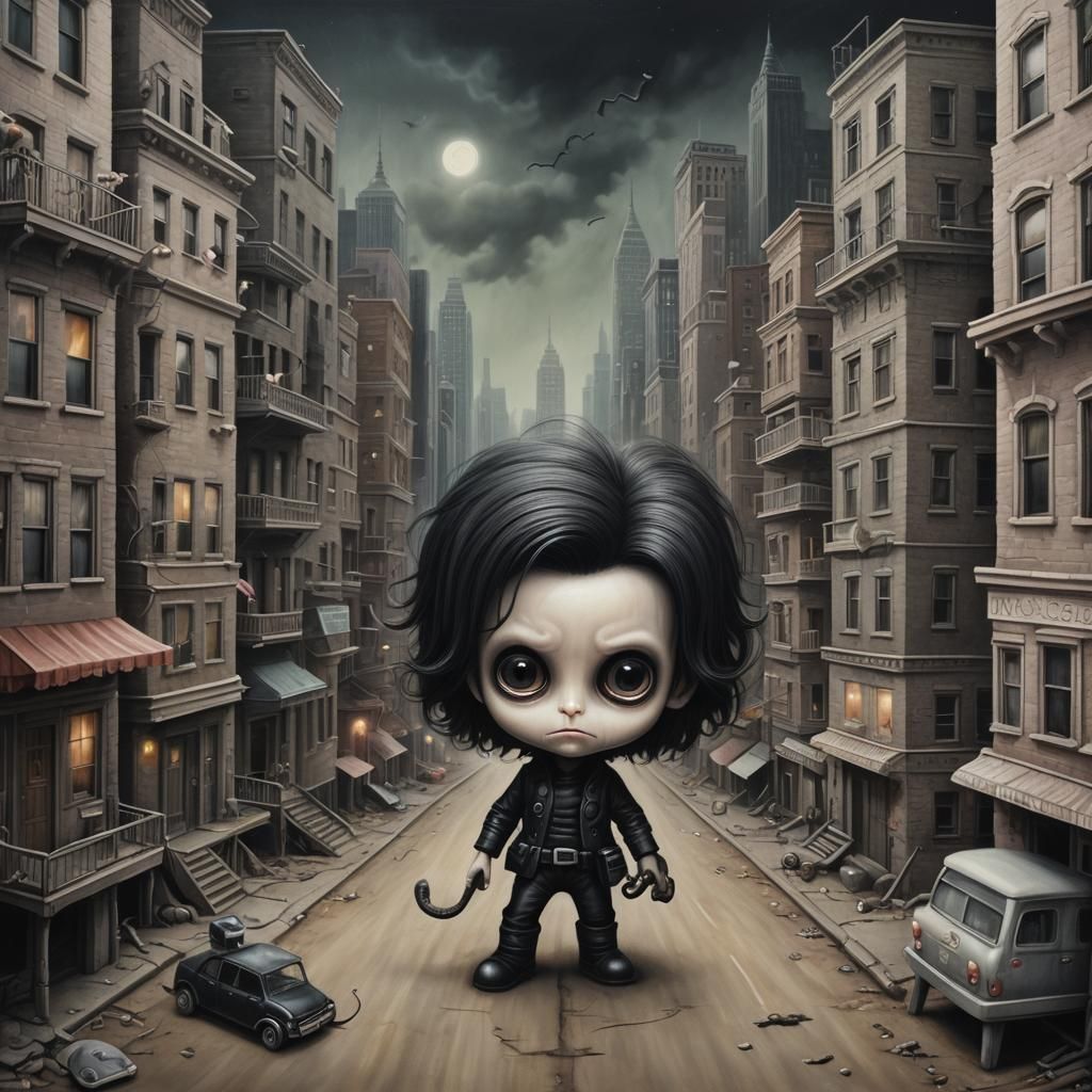 Snake Plissken Escapes New York: Pop Surrealism Painting