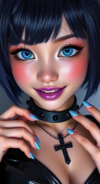 Asian Girl Portrait in Hyper-Realistic Digital Art