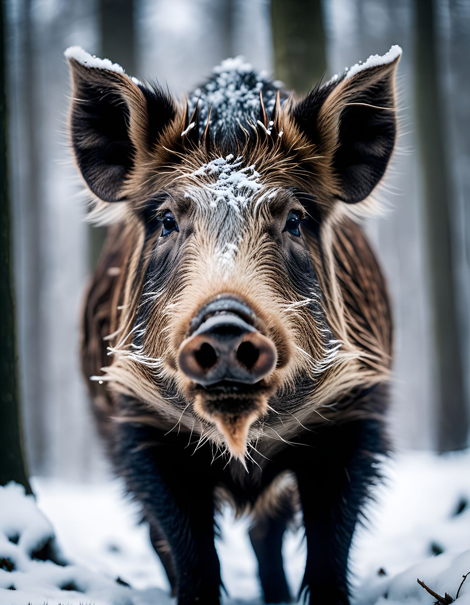 Wild Boar in Winter