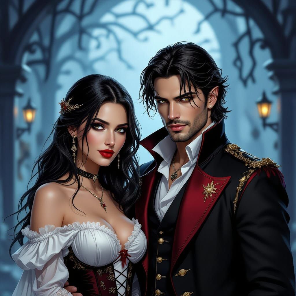 Vampire Couple Portrait