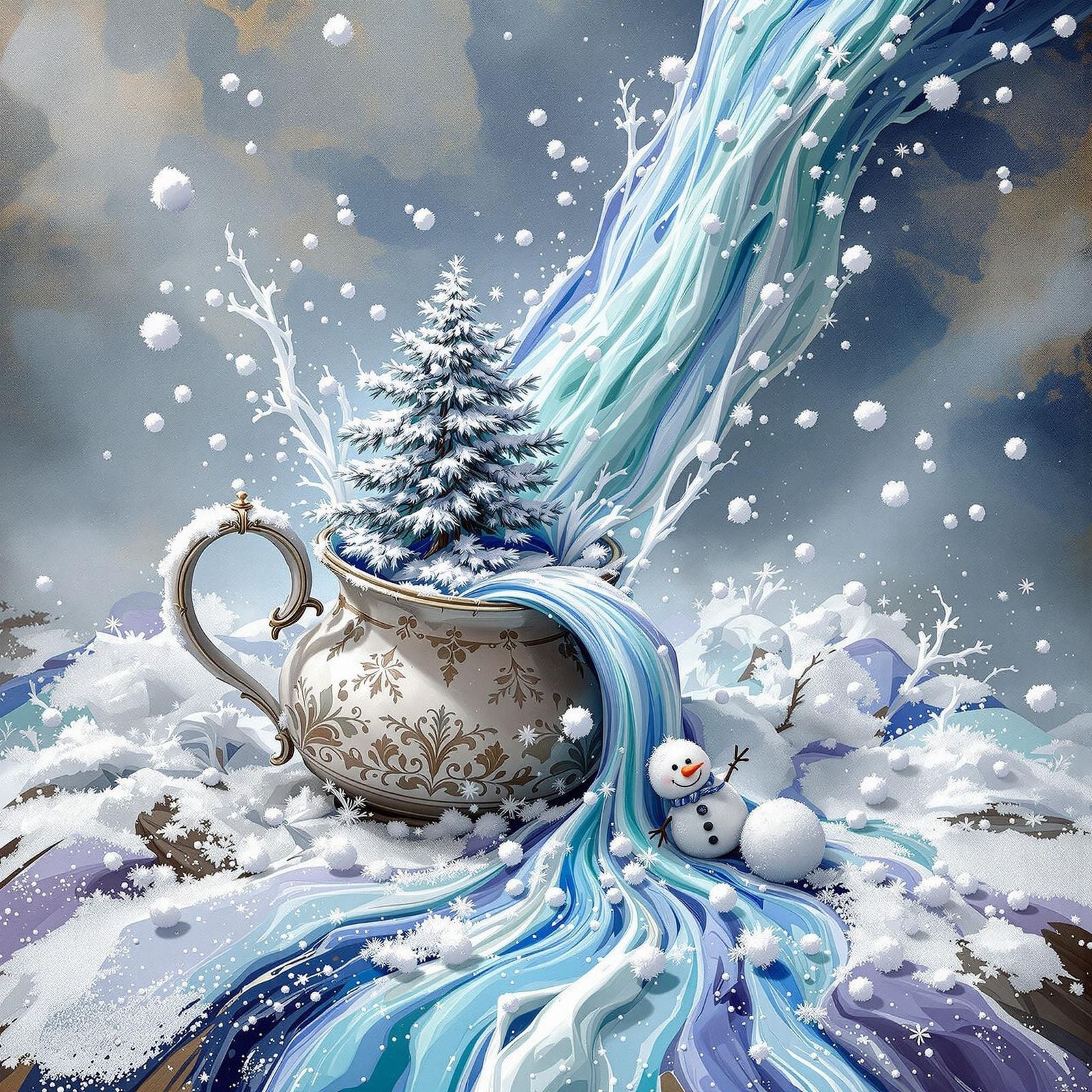 Winter Whimsy Spills Over in Icy Hues and Snowy Delights