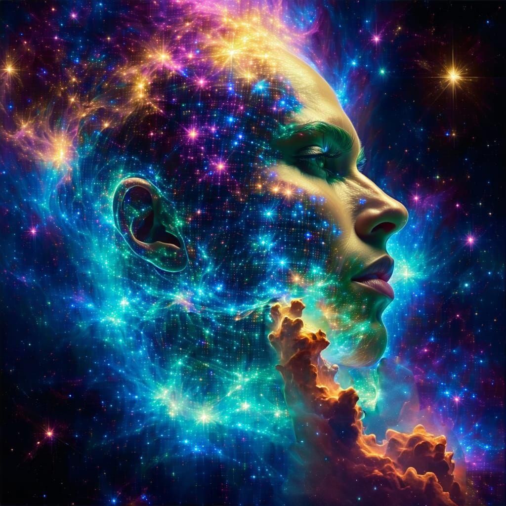 Cosmic Nebula Holographic Illustration by Pablo Amaringo