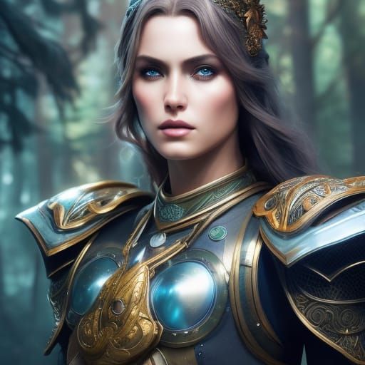 Fantasy Paladin Portrait in Hyperrealistic Style