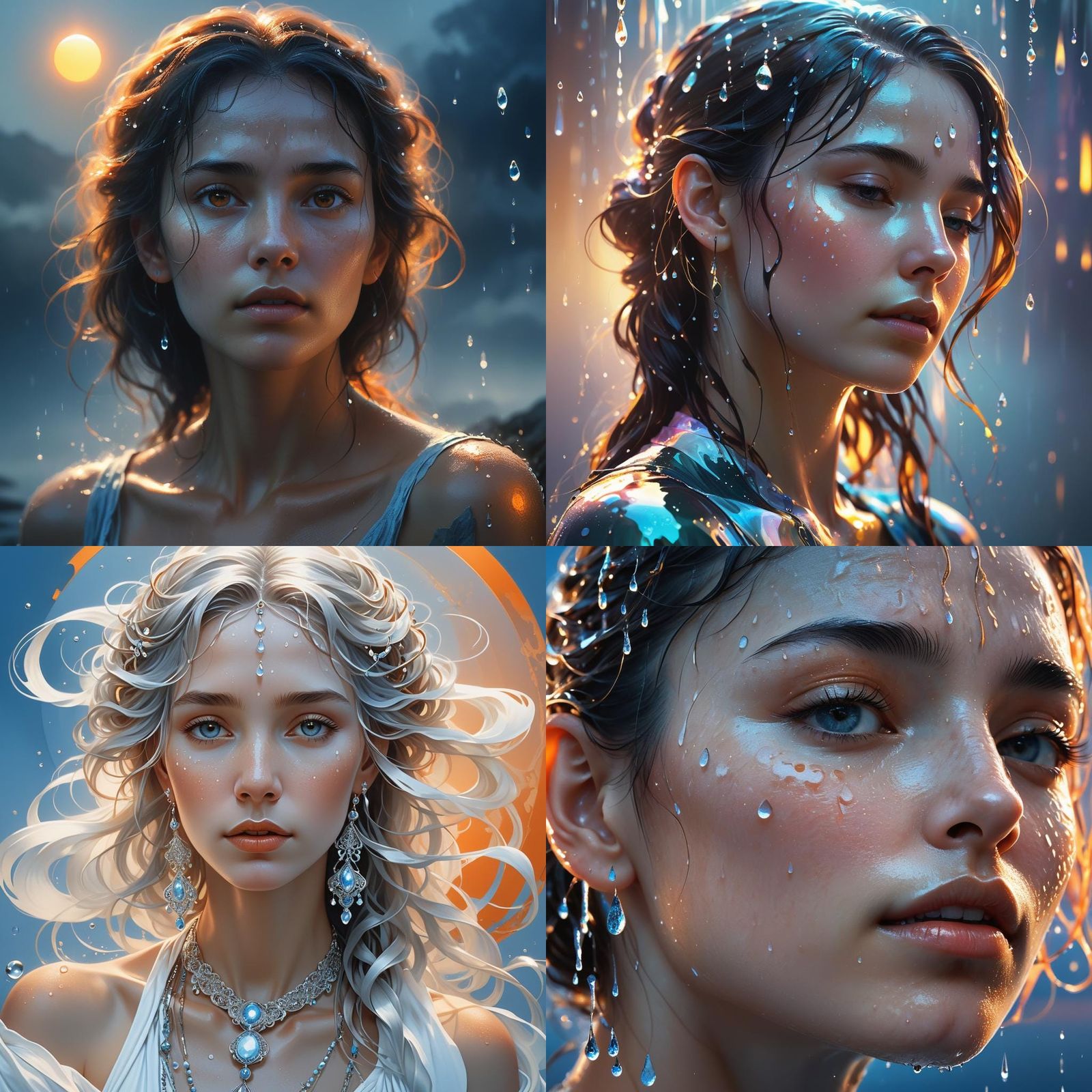 Ethereal Beauty in Dramatic Lighting, Photorealistic Renderi...