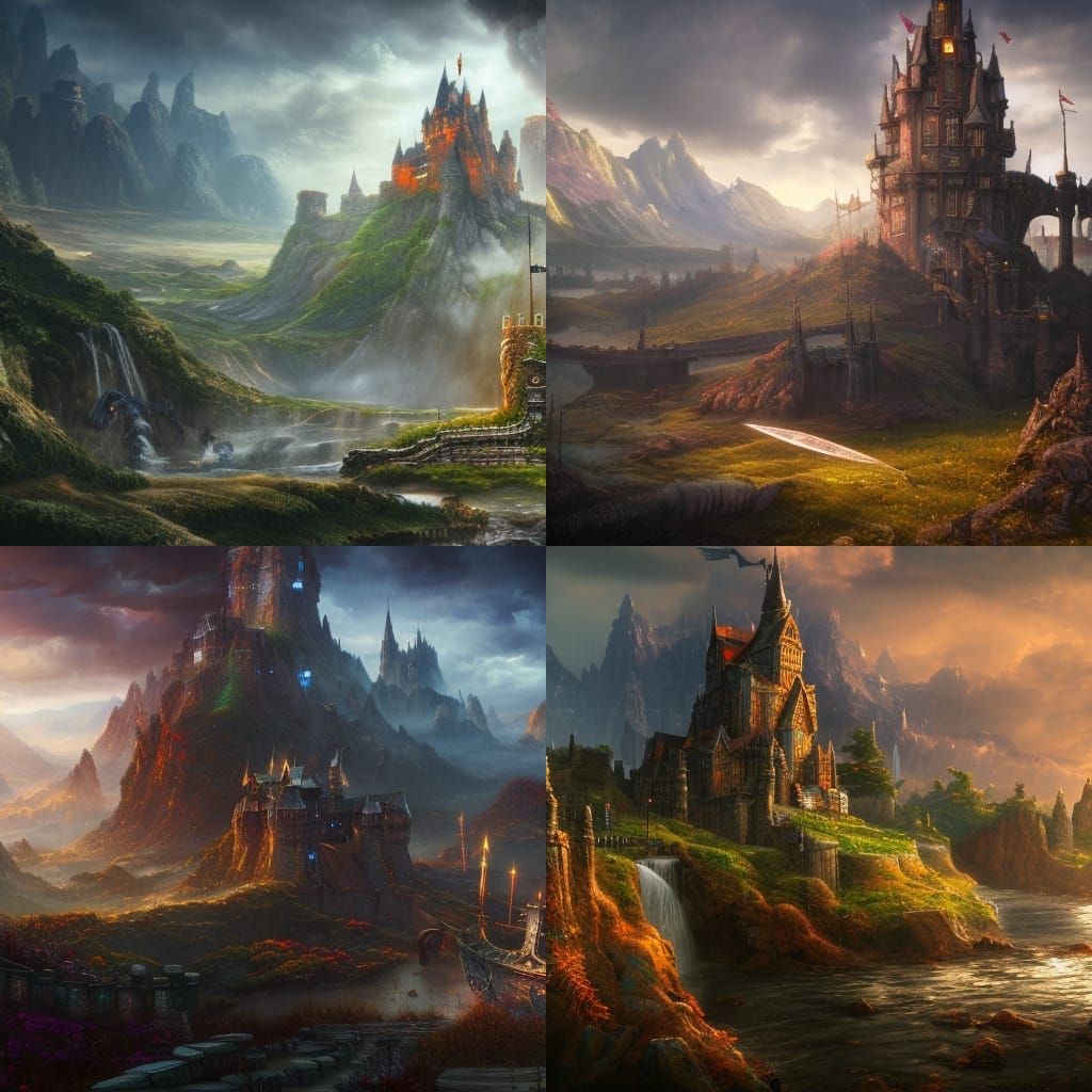 Fantastical Castle of Valhalla in 8k Resolution