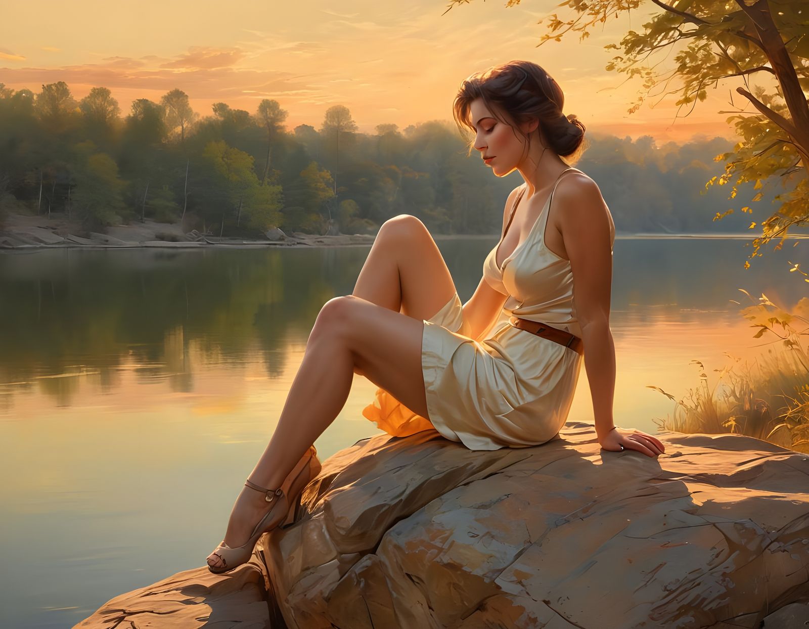 Pin-Up Goddess in Vibrant Colors