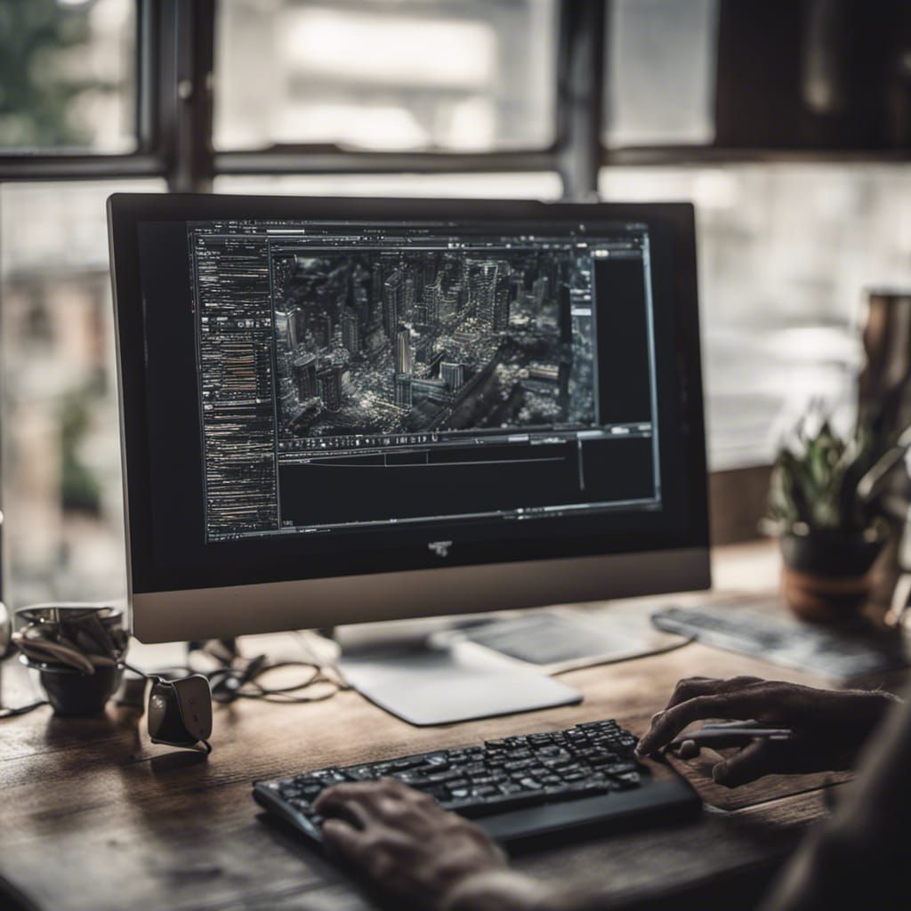 Software Design on Screen in Hyperrealistic Style