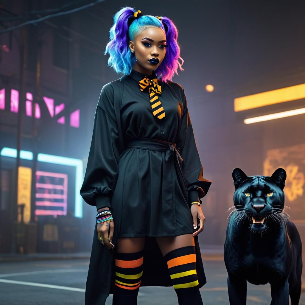 A 20-year-old witch with long hair hanging in waves, her hai...