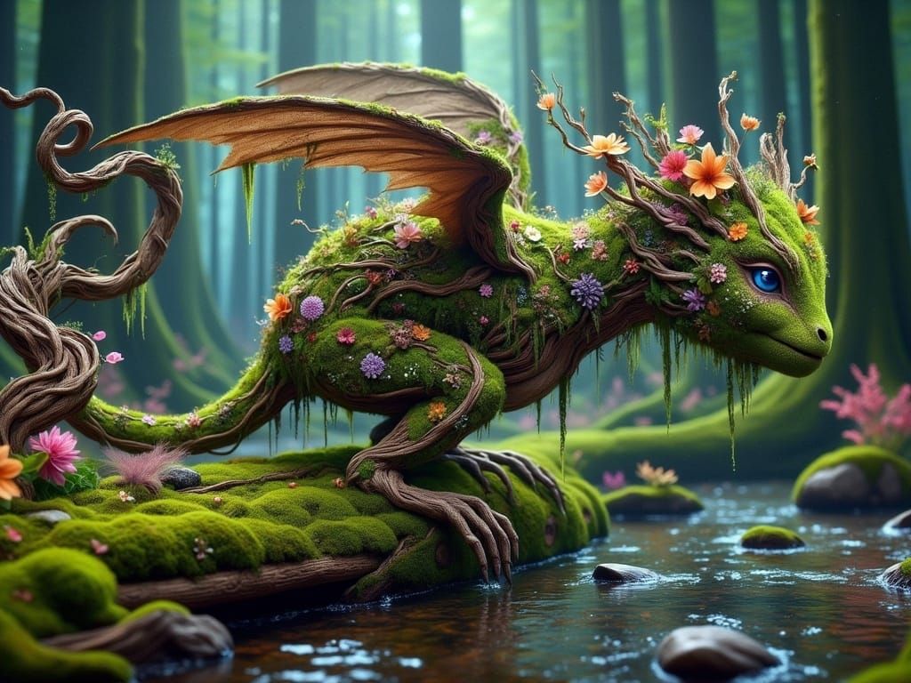 Enchanted Forest Sprite in Vibrant Colors