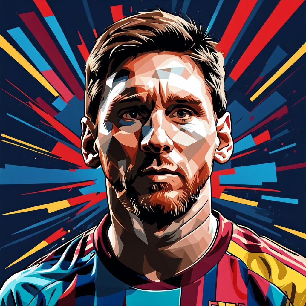 Lionel Messi Pop-Art Portrait