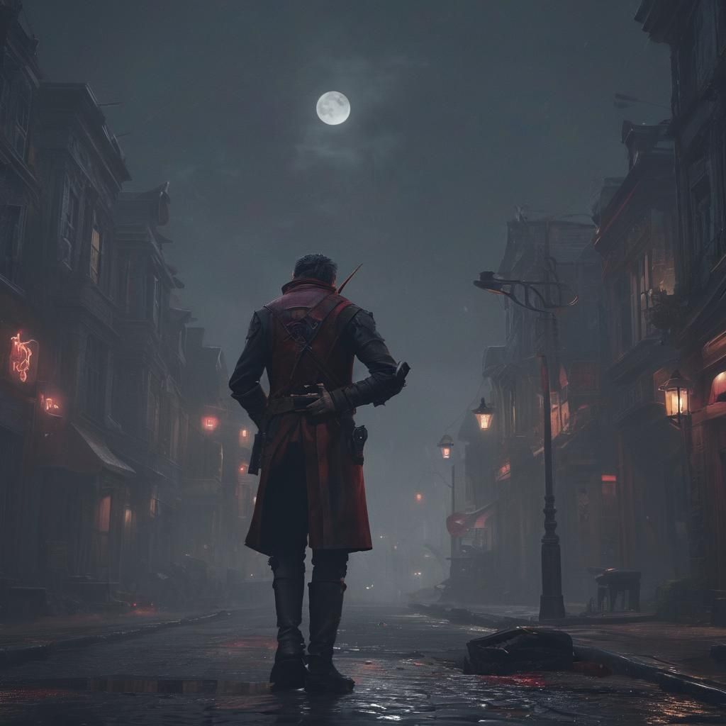 Sweeney Todd in Gloomy Highland Street