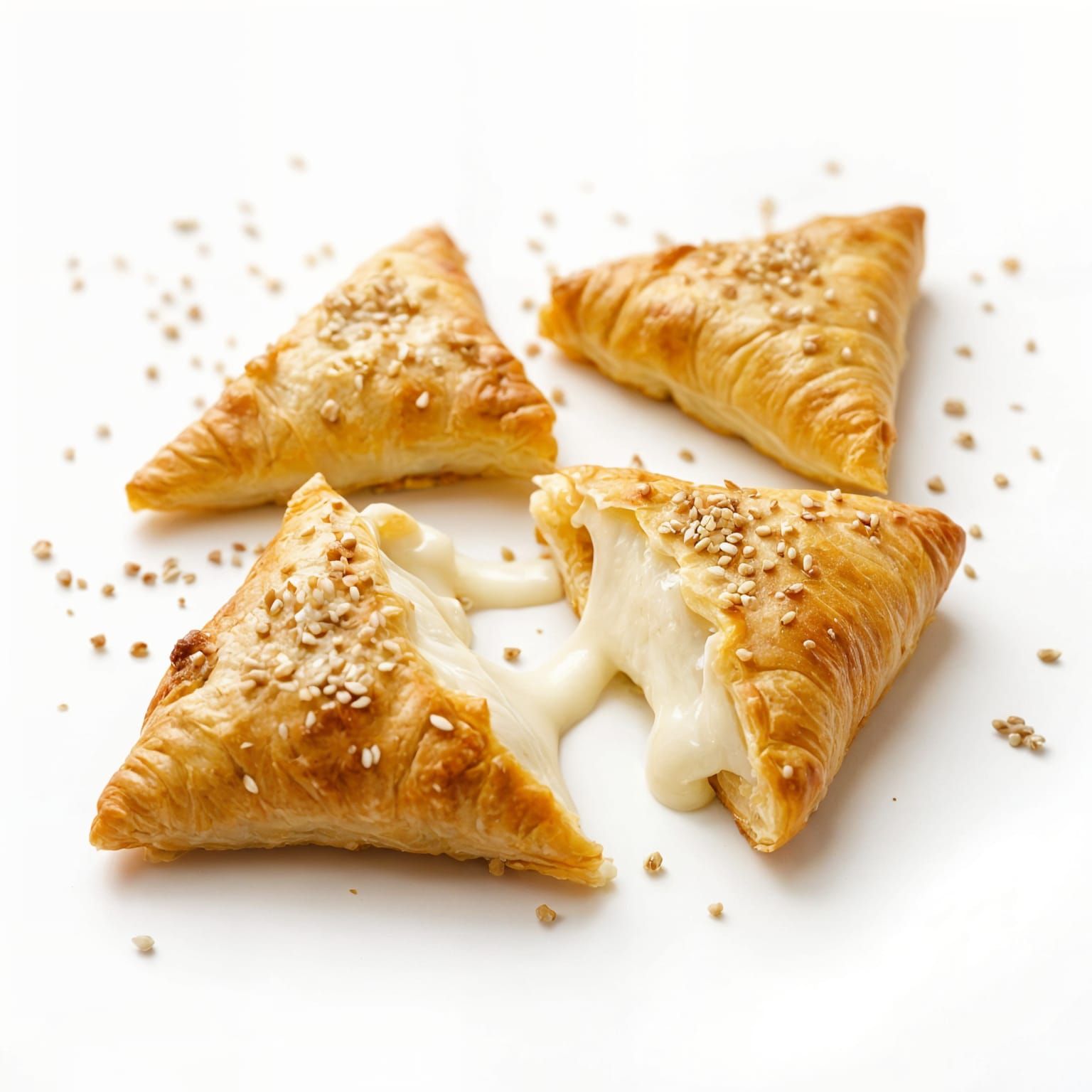 Crispy Cheese Pastries with Sesame Seeds