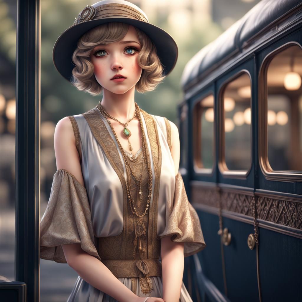 Anime girl in the 1920s...