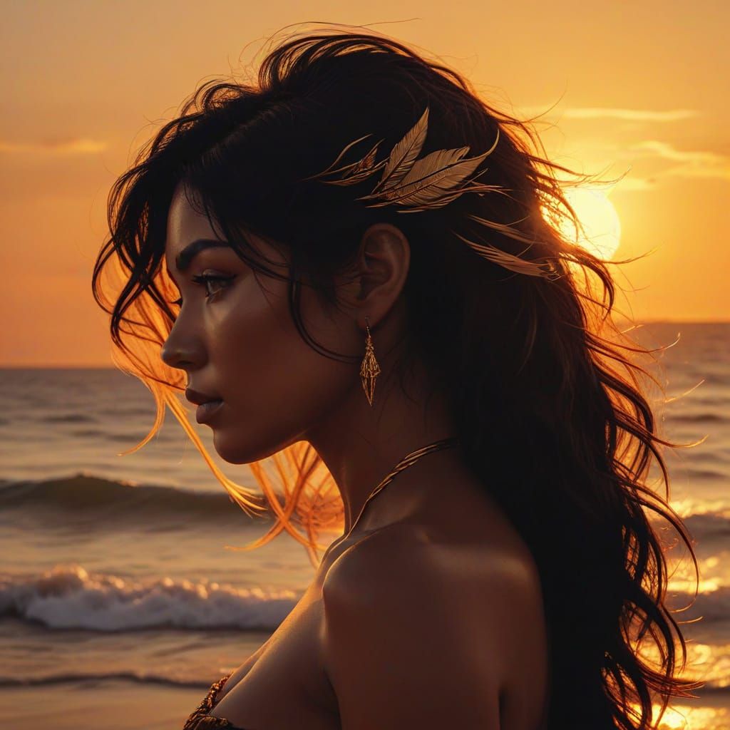 silhouette at sunset