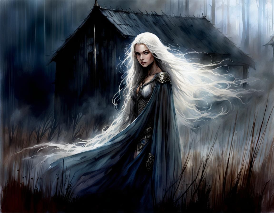 Eowyn Rides to Isengard: Watercolor Fantasy Art