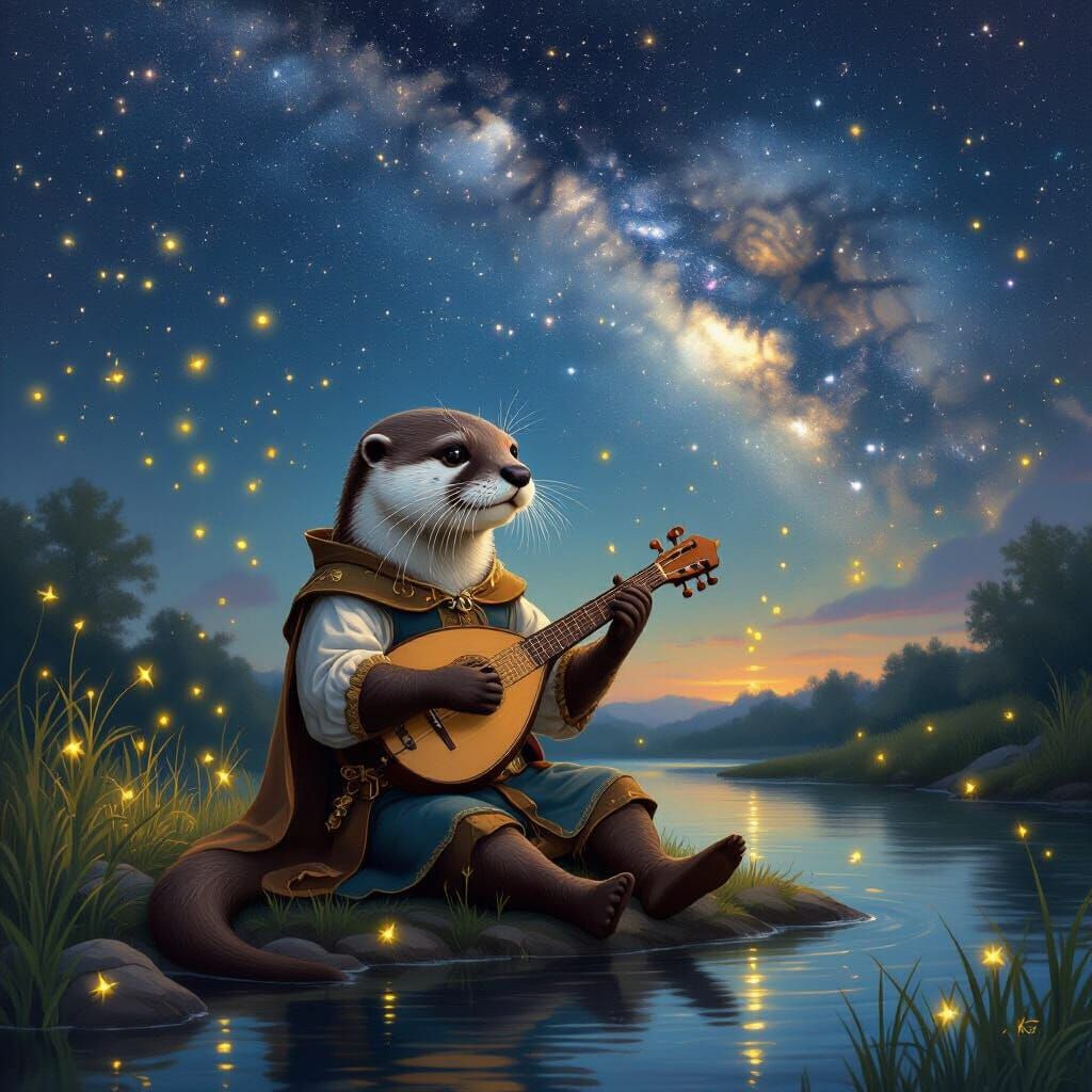Otter Bard Serenades the Milky Way