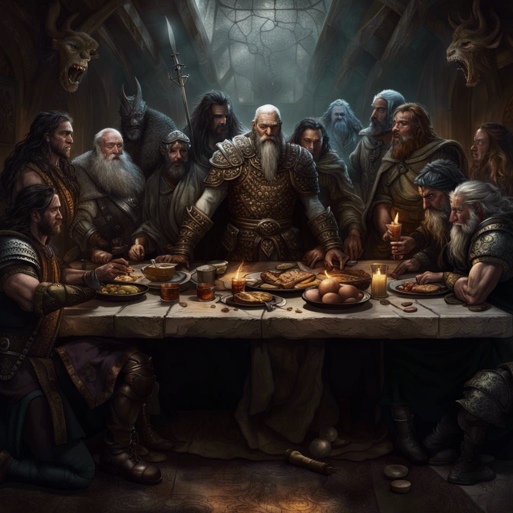 Last Supper with Ulther: Detailed Matte Painting