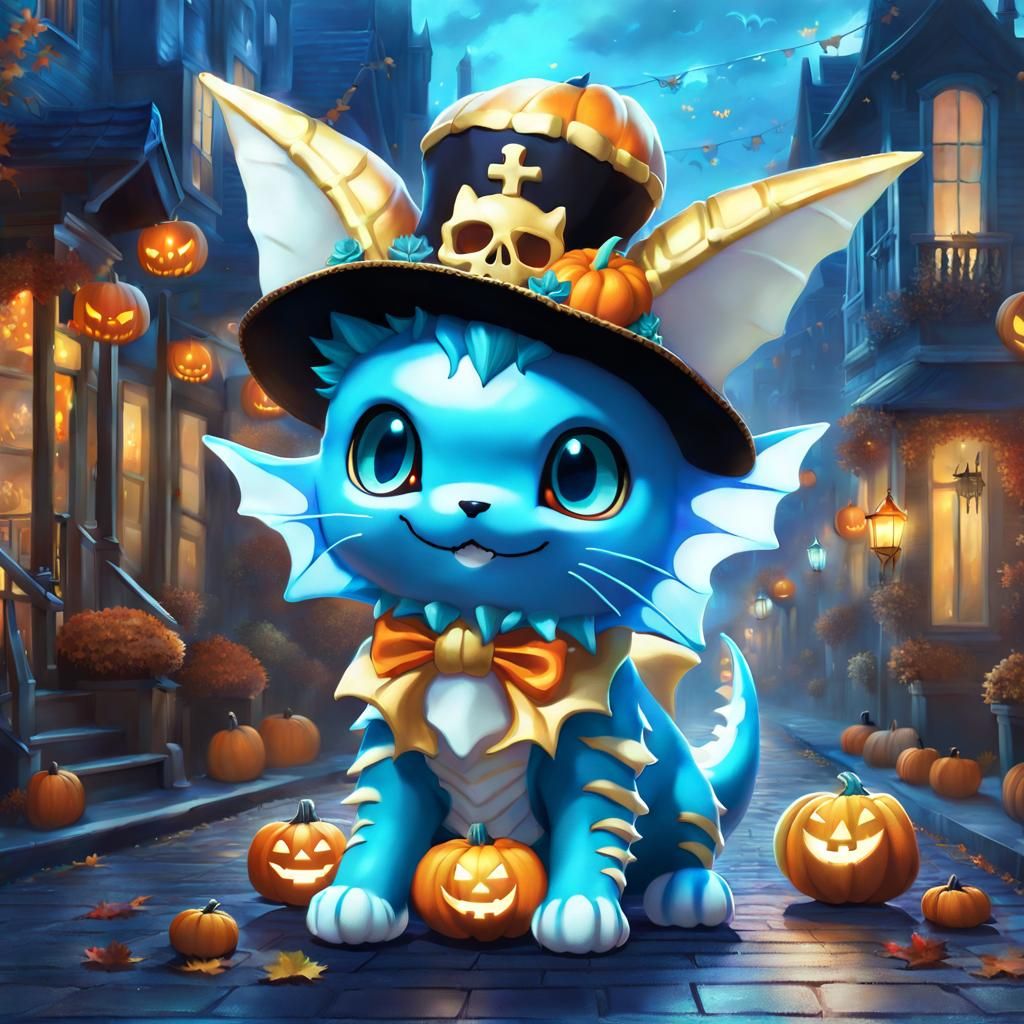 Vaporeon Skeleton Halloween Costume on Artstation