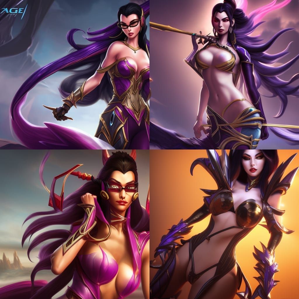 Vayne as Supermodel: Detailed Digital Matte Painting