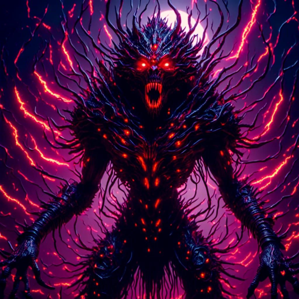 Metallic Werewolf in Dark Fantasy Setting