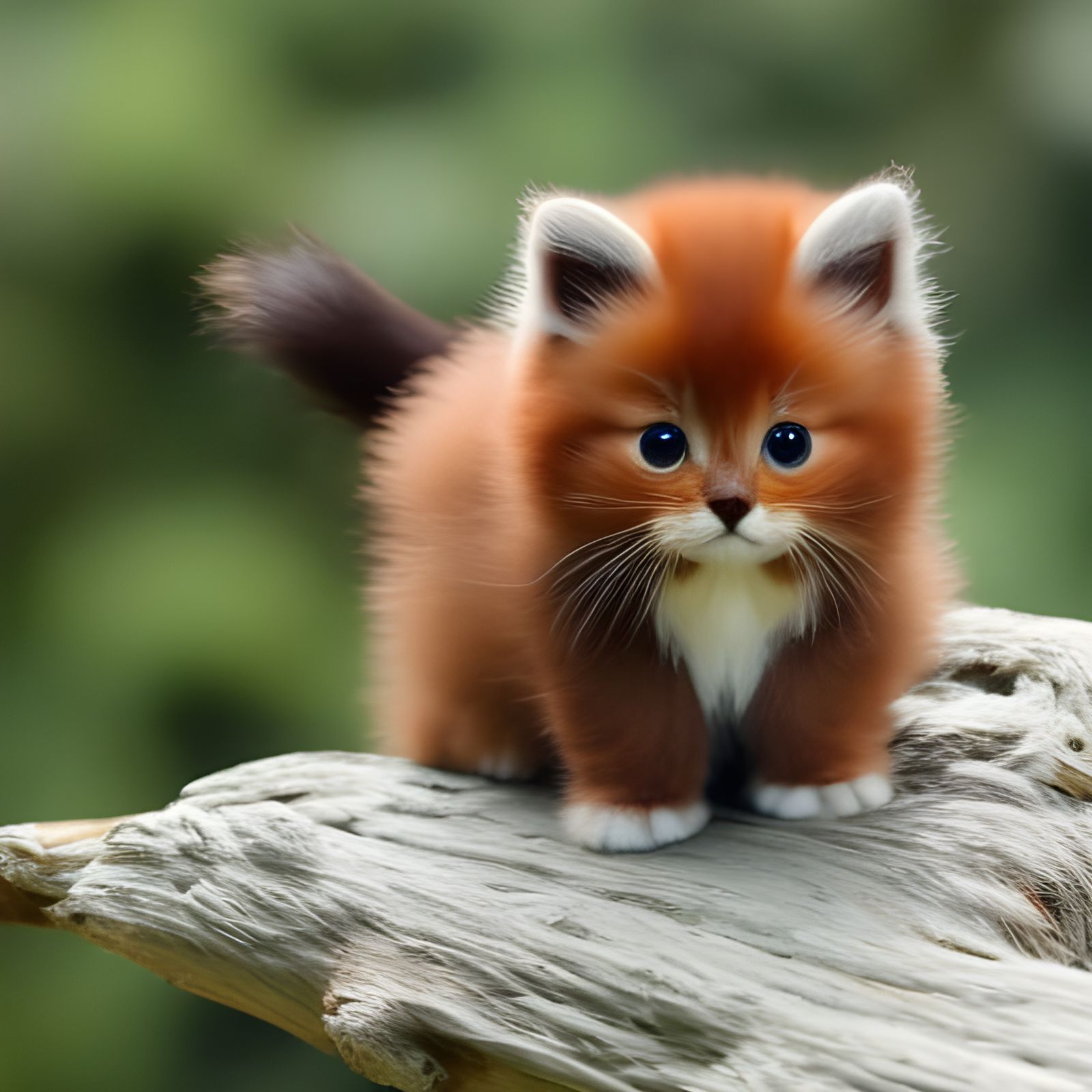 Adorable Kitten in Impressionist Style