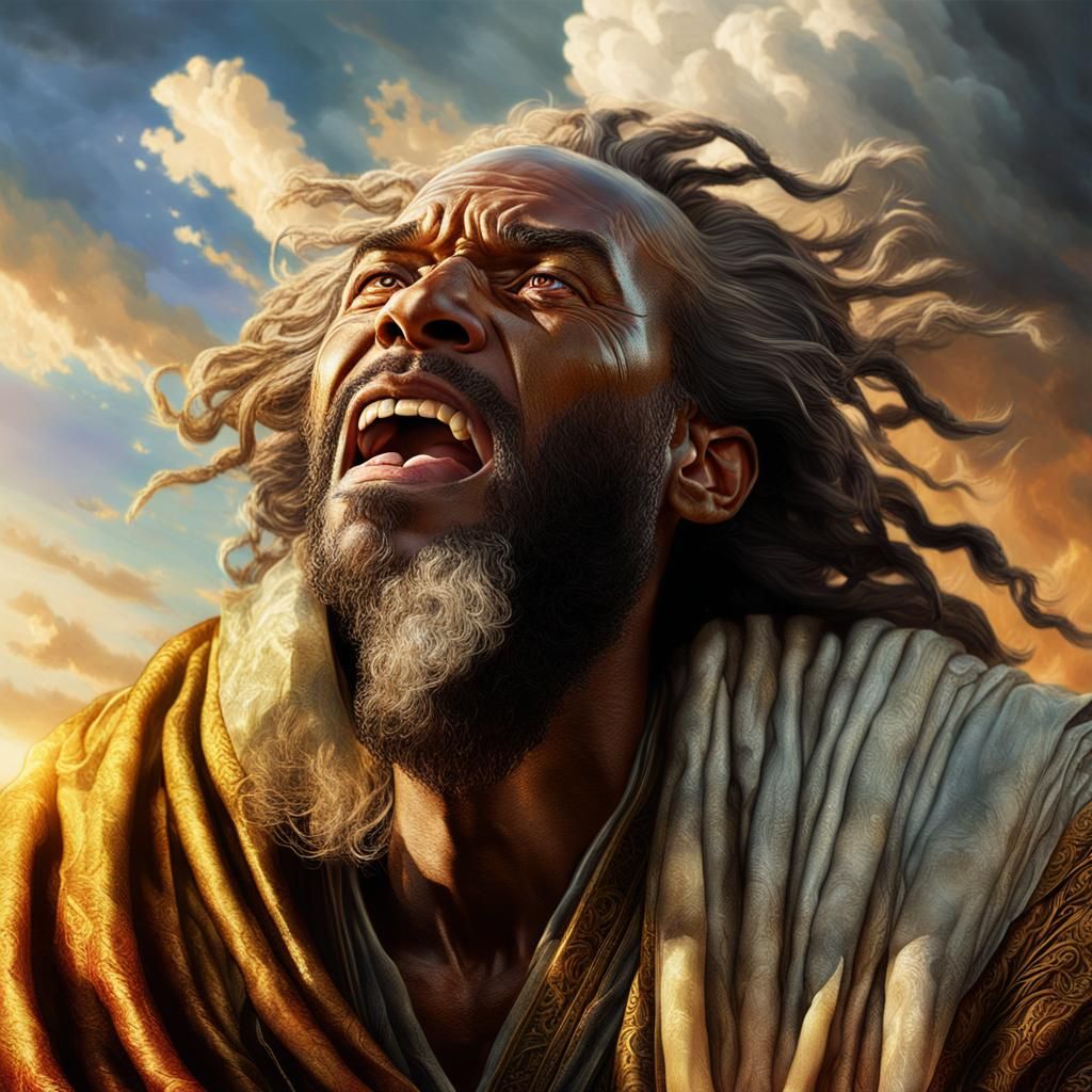 Ezekiel in the Plain: Hyperrealistic Concept Art