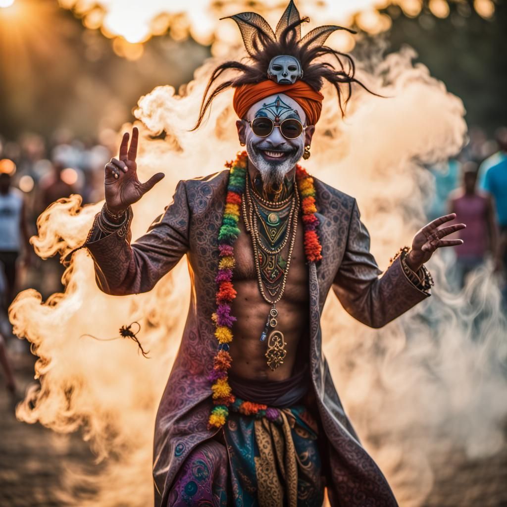 Psychedelic Jester Batman Scarecrow Voodoo Dance