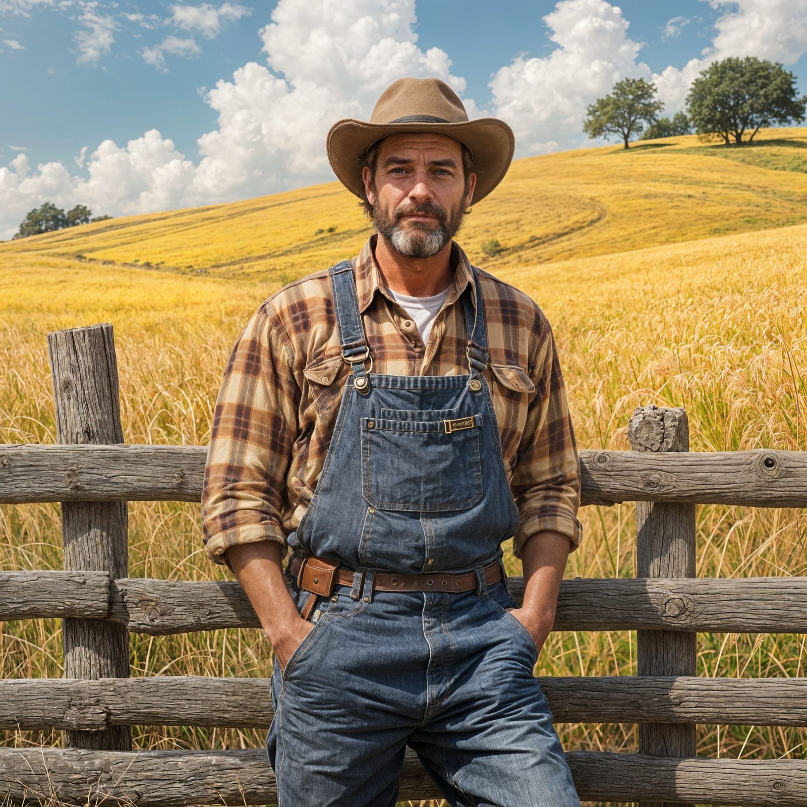 Proud Rural American, in Realist Style