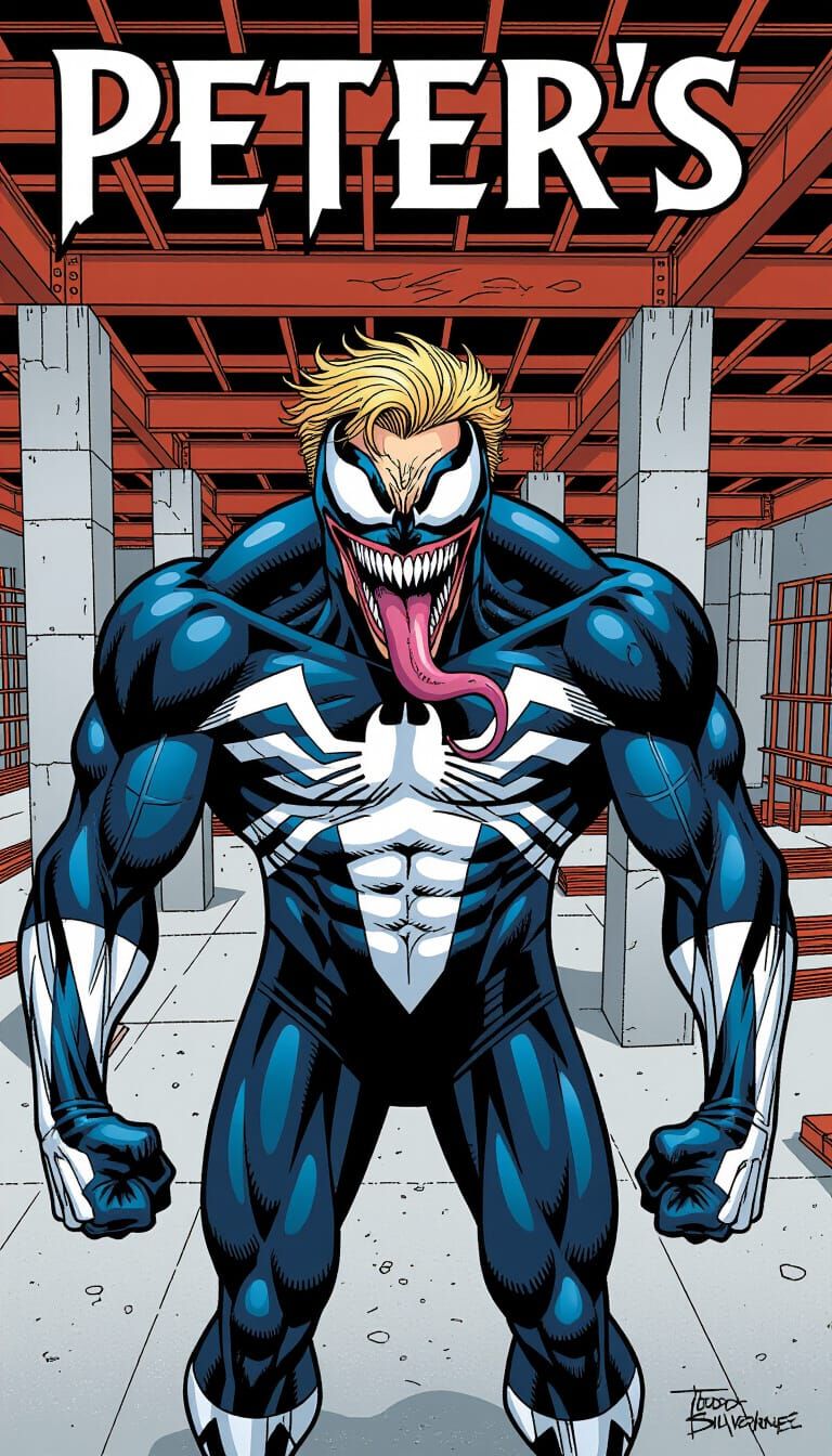 Half Human, Half Venom Comic Book Character