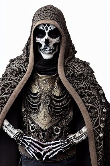 Dark Fantasy Skeleton Knight in Gothic Armor