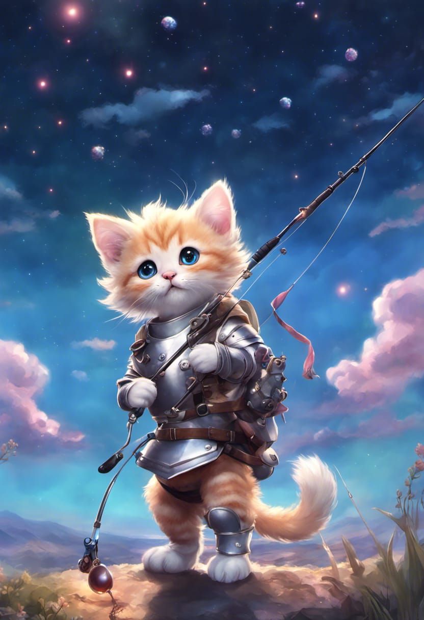 Kitten Knight on Battlefield with Astral Sunset