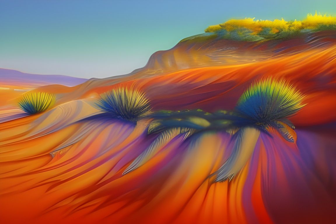 Australian Bush Landscape in Tapestry Style