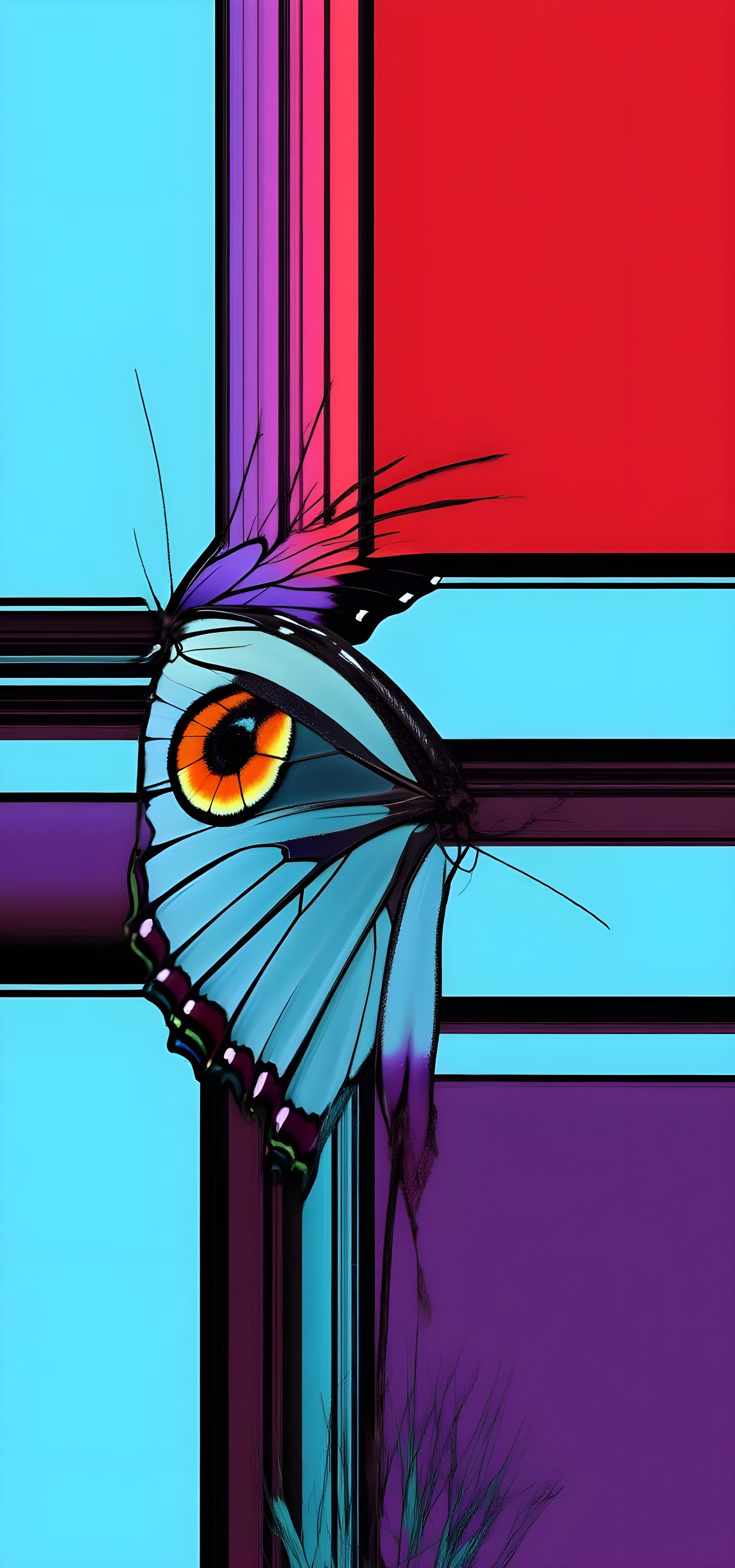 Confused Anthropomorphic Cartoon Butterfly