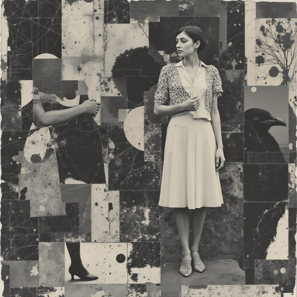 Woman in Floral Attire in Detailed 3D Rendered Style