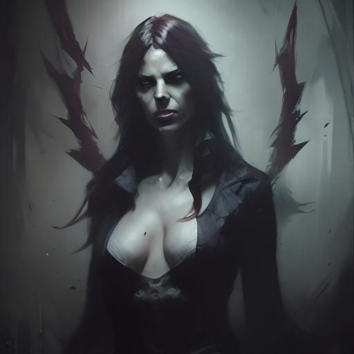 Sinister Creature Emerges, Dark Fantasy Art