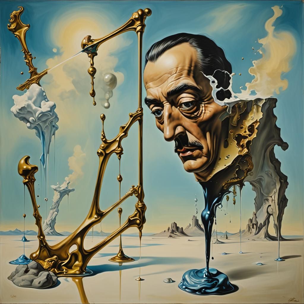 Surrealist Dreamscape: A Melting World in Oil