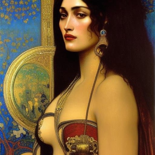 Salome Portrait in Art Nouveau Style