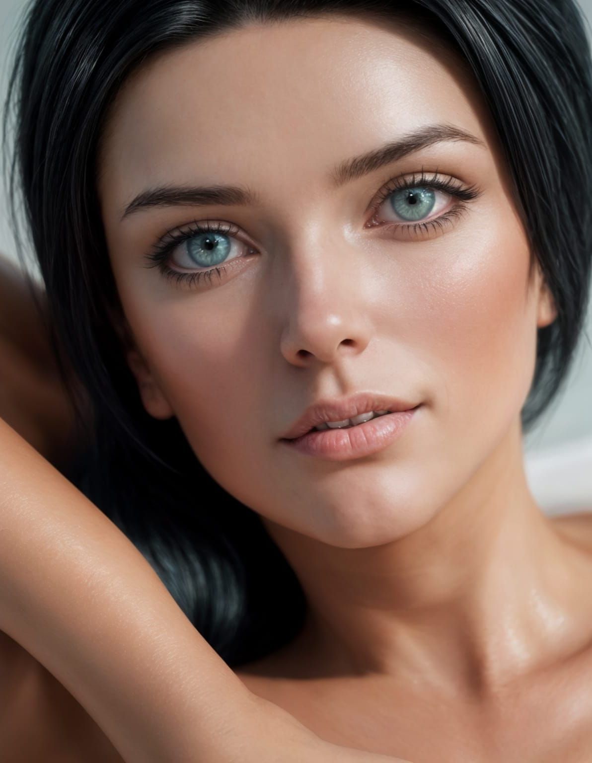 Anime Goddess Watches Over from Bath