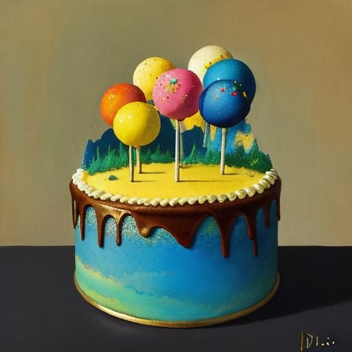 Cake Pops as Symbolist Oil Painting