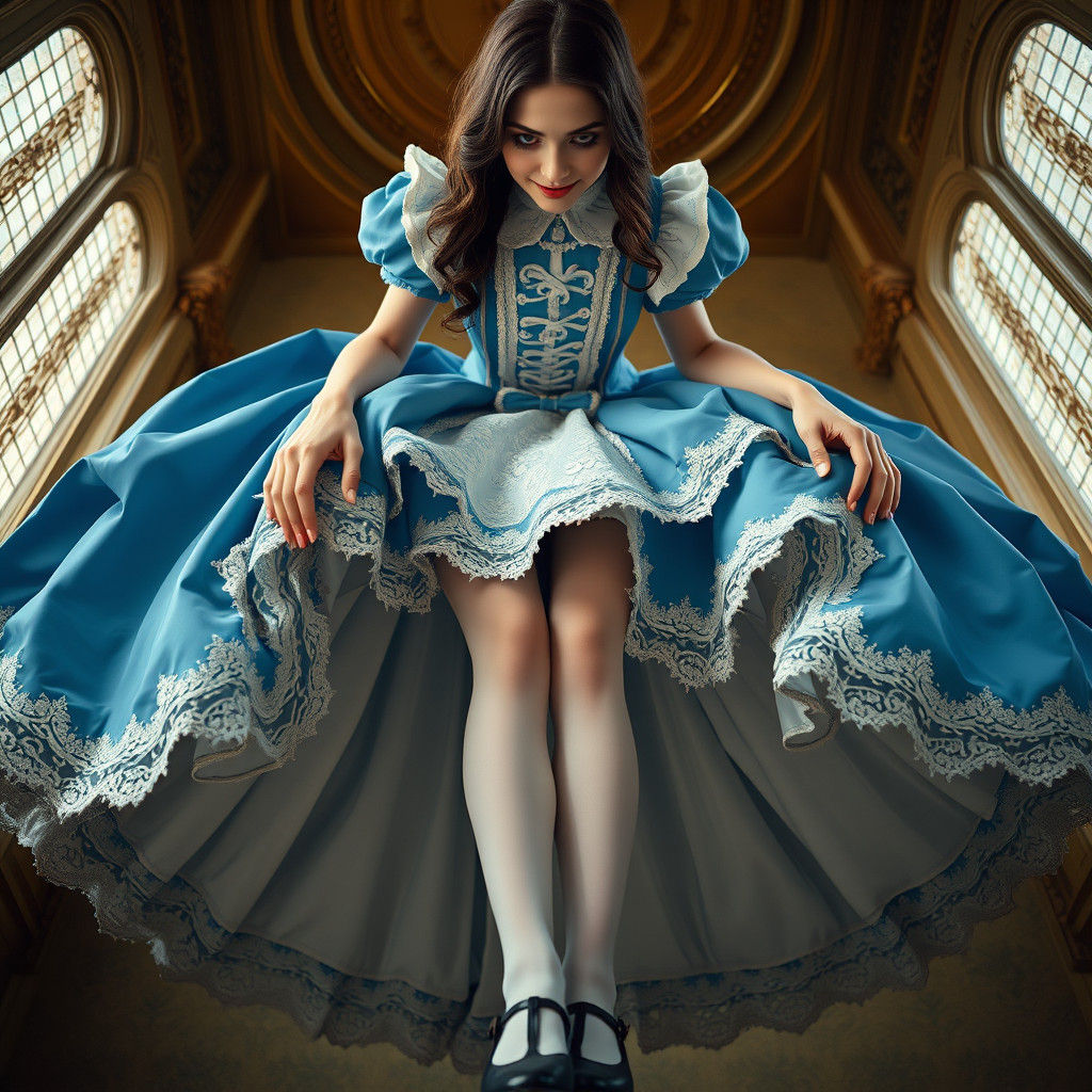 Victorian Alice in Wonderland Cinematic Portrait