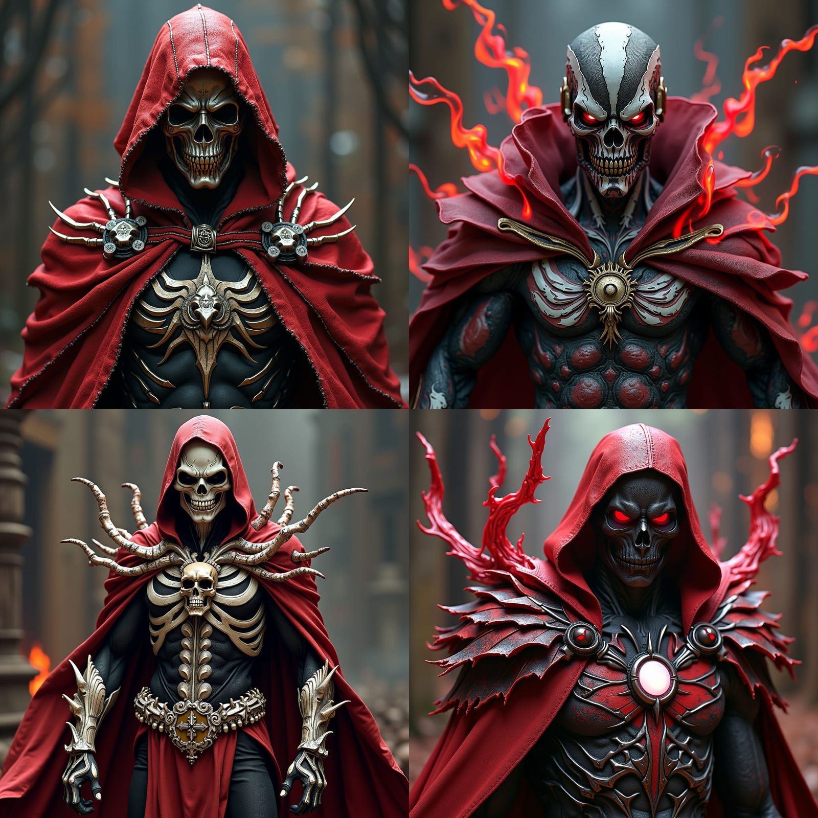 Spawn-Inspired Character with Intricate Skull Design