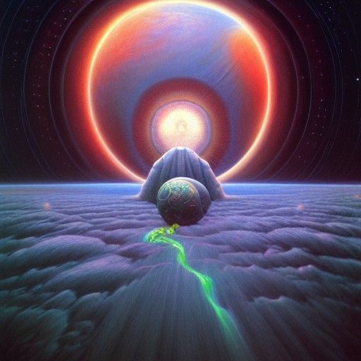 Surreal Portrait in Solarpunk Style Digital Art