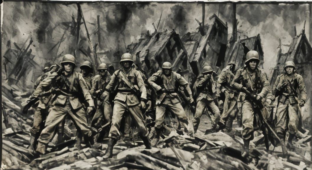 US and German Soldiers Clash in Intense World War 2 Battle S...