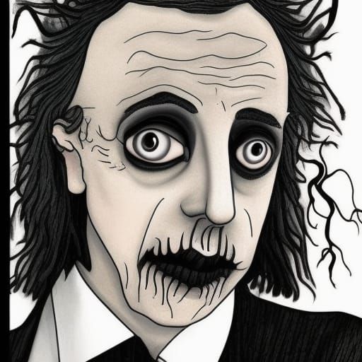 Evocative Image in Tim Burton Style