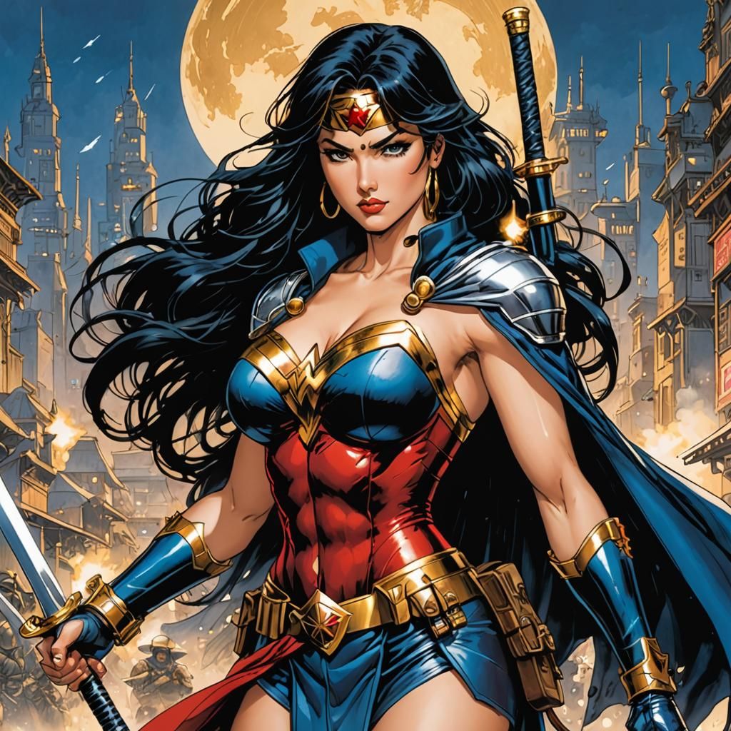 Wonder Woman in Masamune Shirow Style