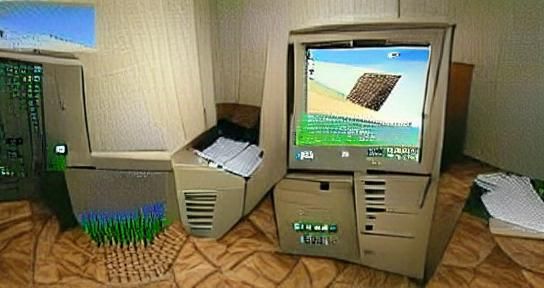 90s Computer Running Minecraft