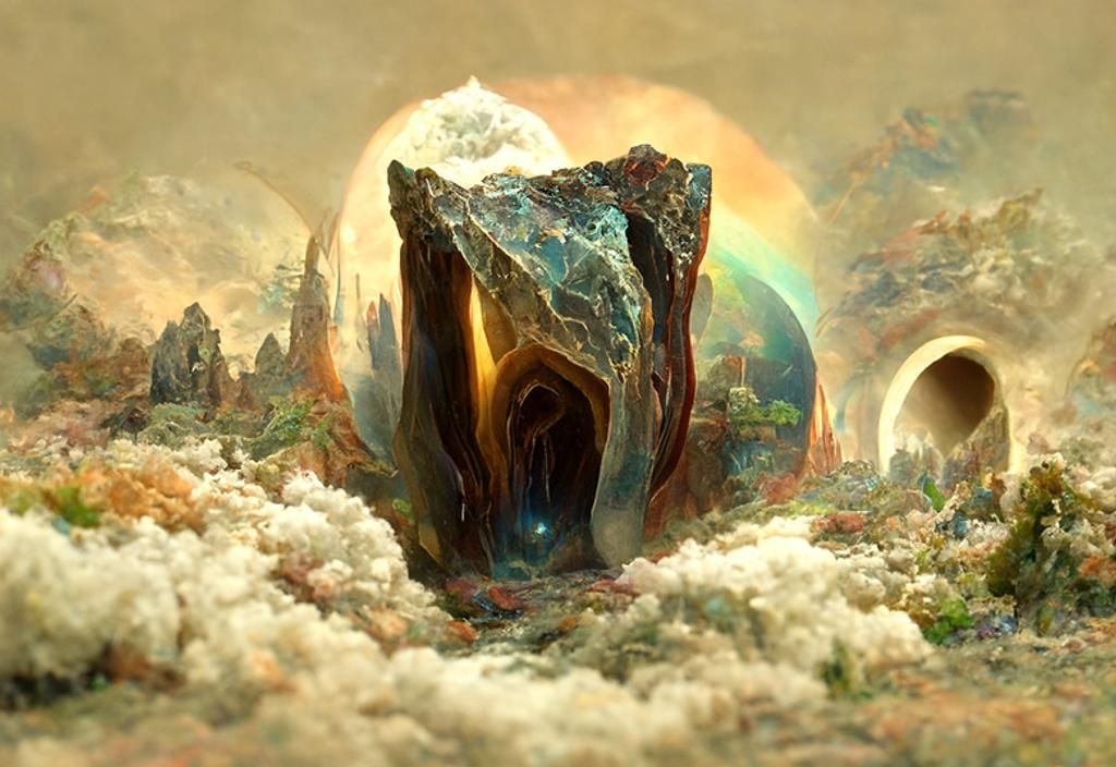 Mystical Geode Portal to Alien Gardens