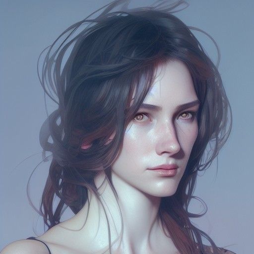 Detailed Portrait of Girlfriend in Digital Art Style
